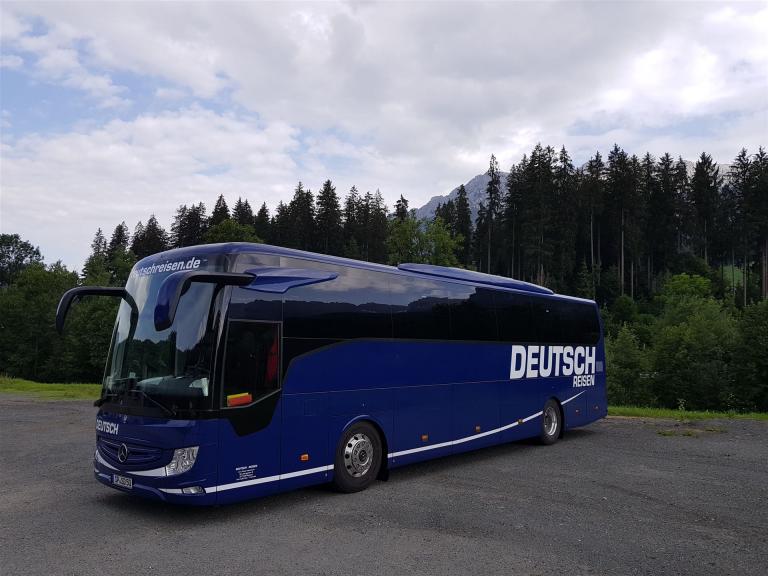 Bus vor einem Wald