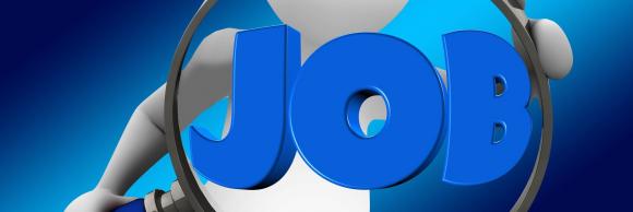 Figur mit Aufschrift Job